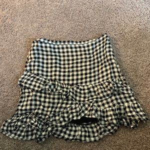Lost + Wonder Gingham Wrap Skirt